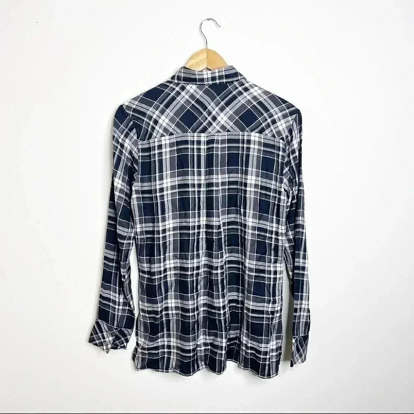 Michael Stars Black White Long Sleeve Button Down Shirt Size Small - Picture 3 of 3